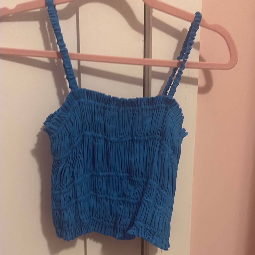 DO+BE Vibrant Blue Smocked Camisole